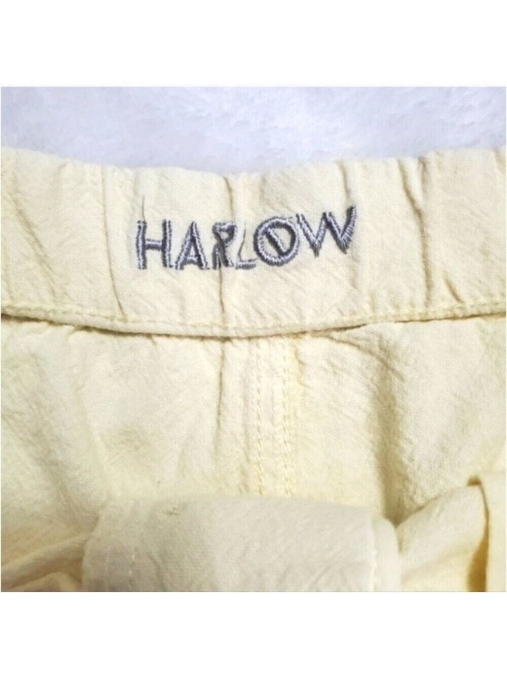 NWT Harlow Coastal Linen Cotton Blend Shorts Yellow M - Picture 6 of 14
